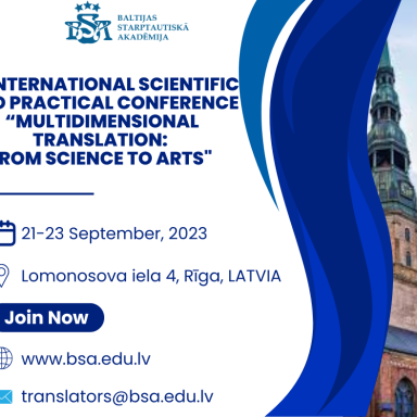 4th International Scientific and Practical Conference Multidimensional Translation: From Science to Art 